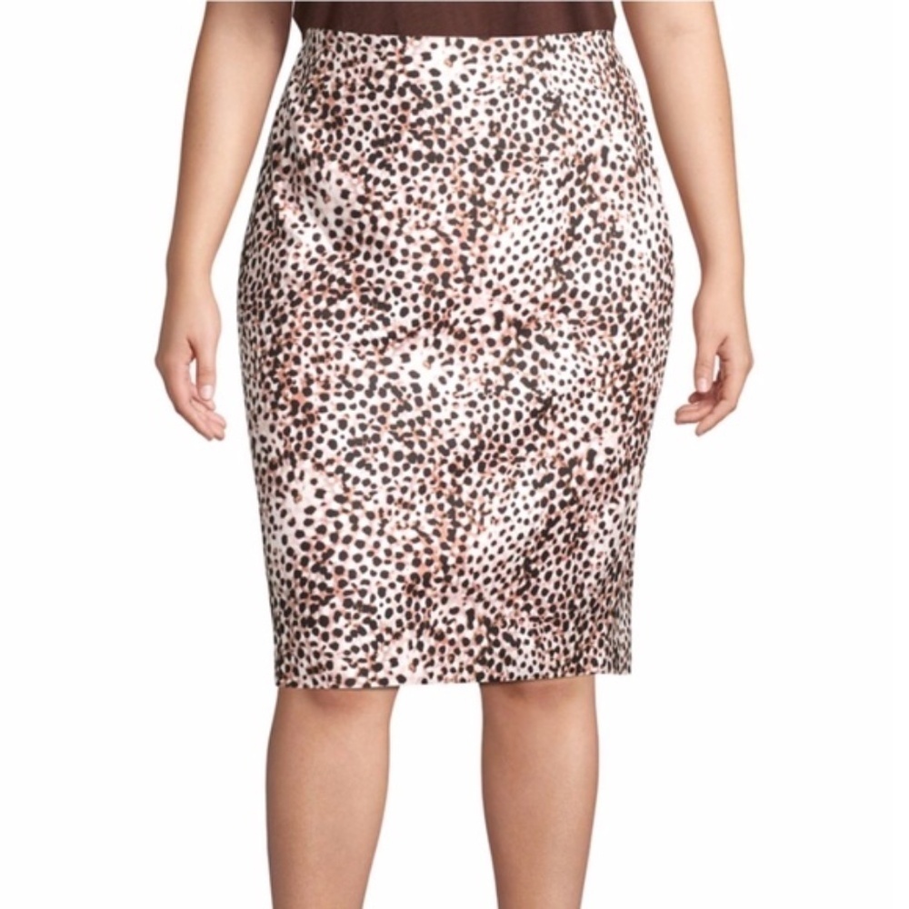 New Lord & Taylor Leopard Printed Pencil Skirt